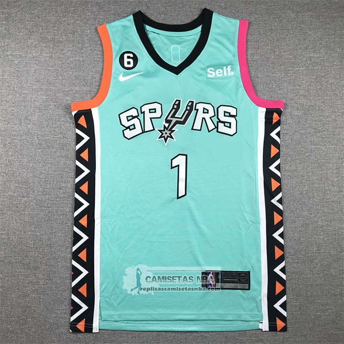 Camiseta San Antonio Spurs Victor Wembanyama NO 1 Ciudad 2022-23 Verde